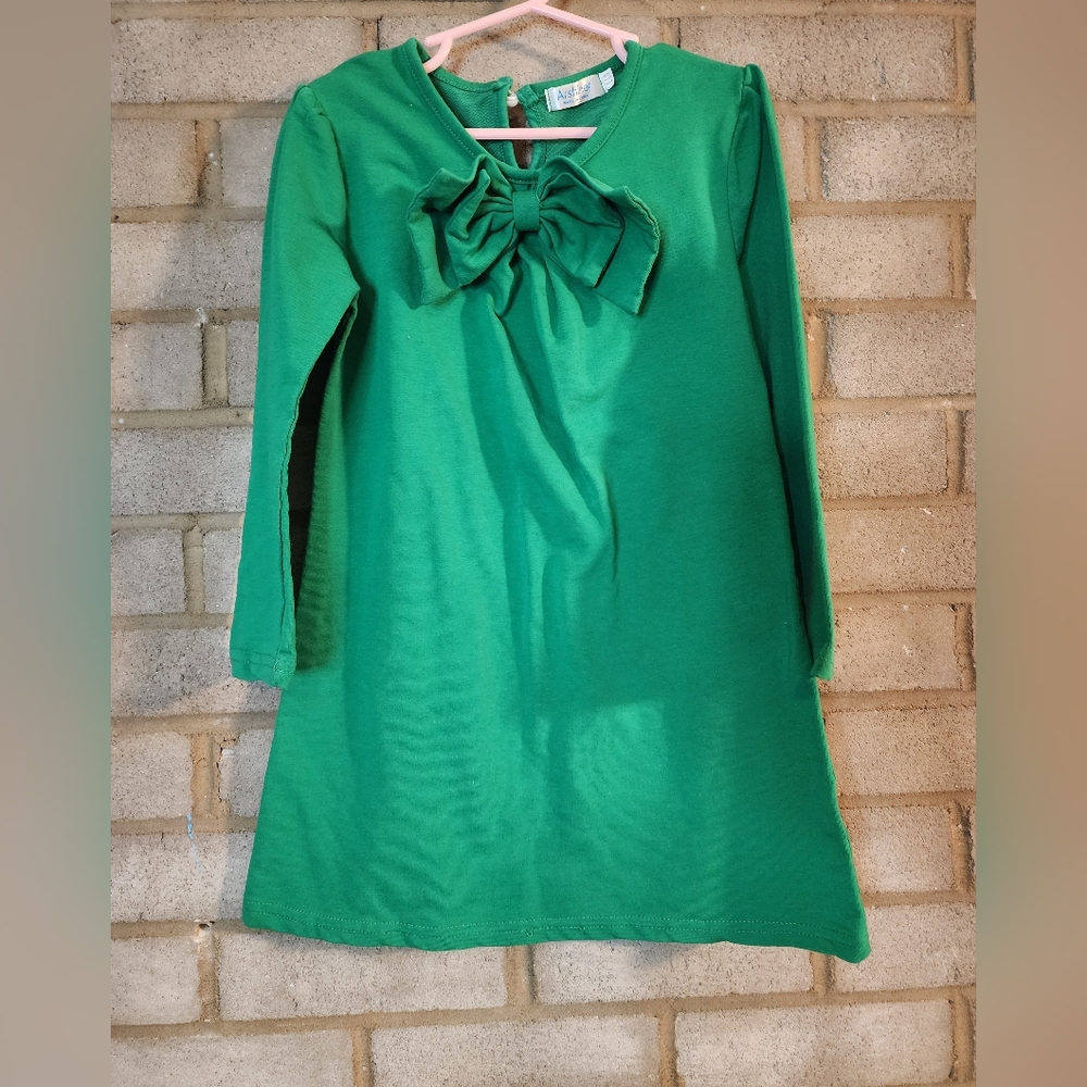 Nwot Green Bow Kids Dress